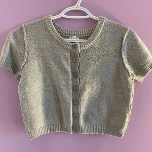 Knitted cropped cardigan